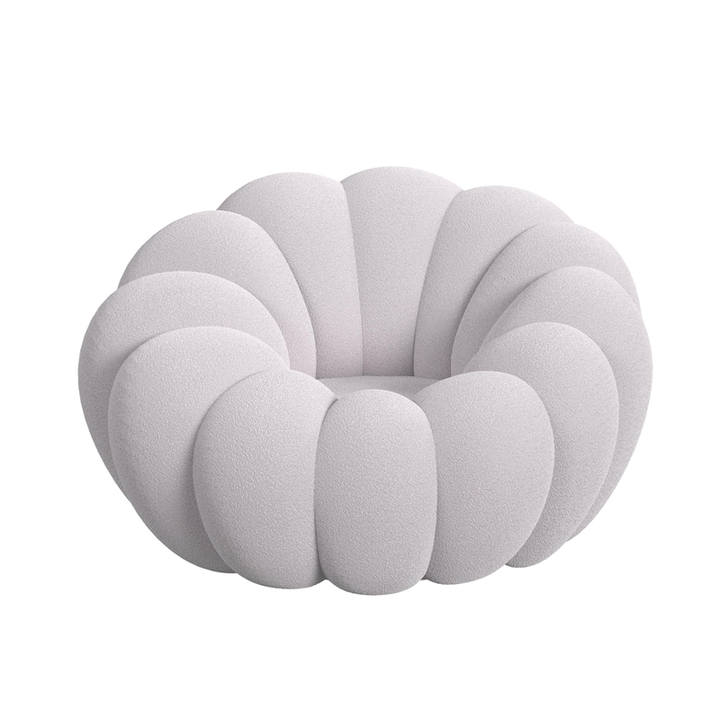 Picket House Furnishings Pumpkin Swivel Chair and Ottoman in Gray