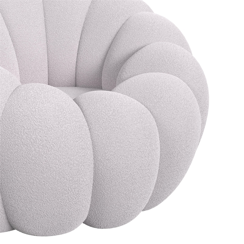 Picket House Furnishings Pumpkin Swivel Chair and Ottoman in Gray