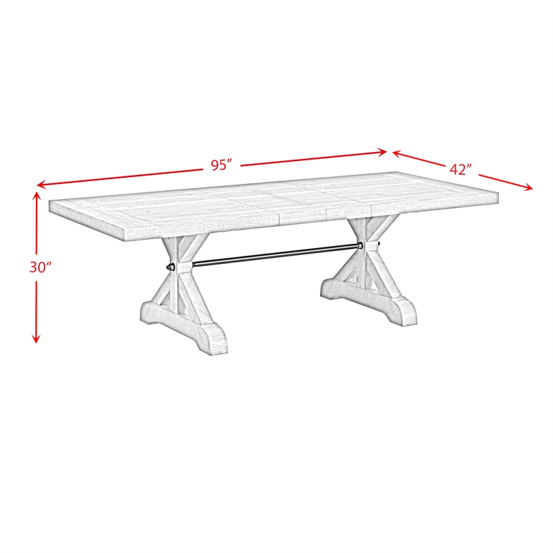 Picket House Furnishings Marietta Dining Table with 2x12