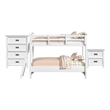 Brooklyn Kids Twin Over Twin Bunk with Ladder 3PC Bedroom Set in White