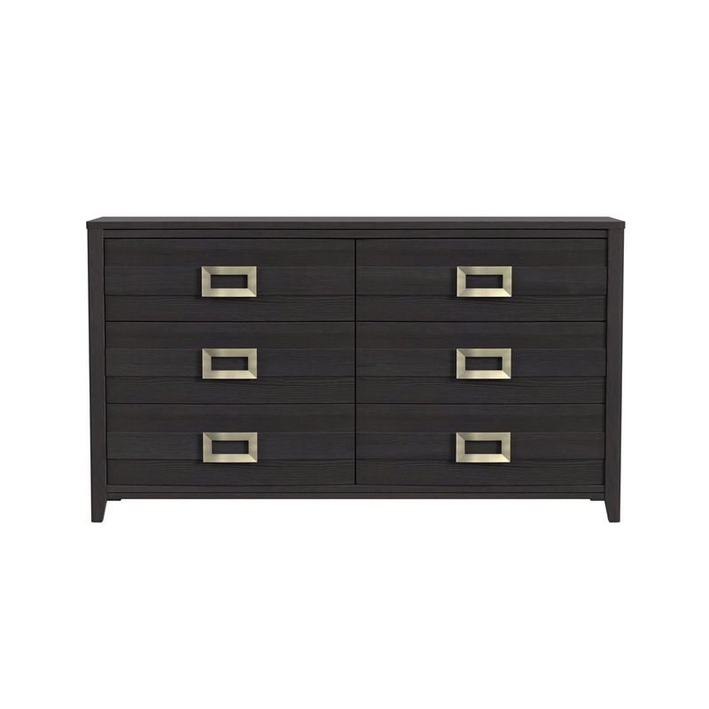 Picket House Furnishings Chett 6-Drawer Dresser in Black