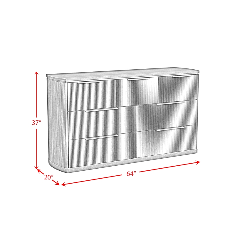 Picket House Furnishings Sutton 7-Drawer Dresser in Dark Brown