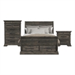 Hyde Queen Sleigh Storage 3PC Bedroom Set in Charcoal