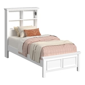 Brooklyn Kids Twin Bookcase Bed in White