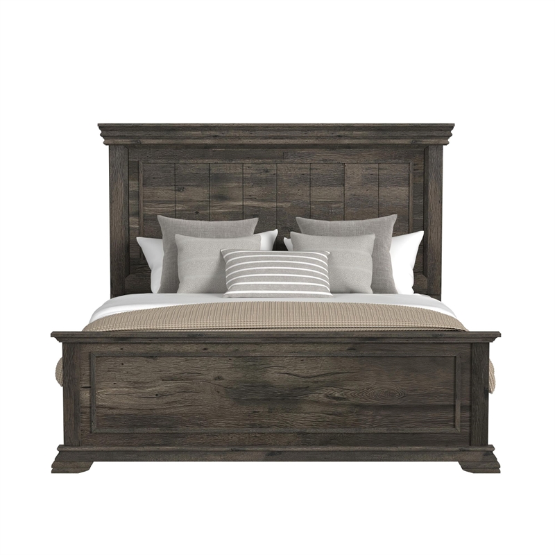 Hyde King Panel Bed in Charcoal
