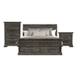 Hyde King Sleigh Storage 3PC Bedroom Set in Charcoal