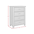 Brooklyn Kids 4-Drawer Chest in White