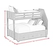 Brooklyn Kids Twin Over Full Bunk with Staircase and Trundle in Charcoal