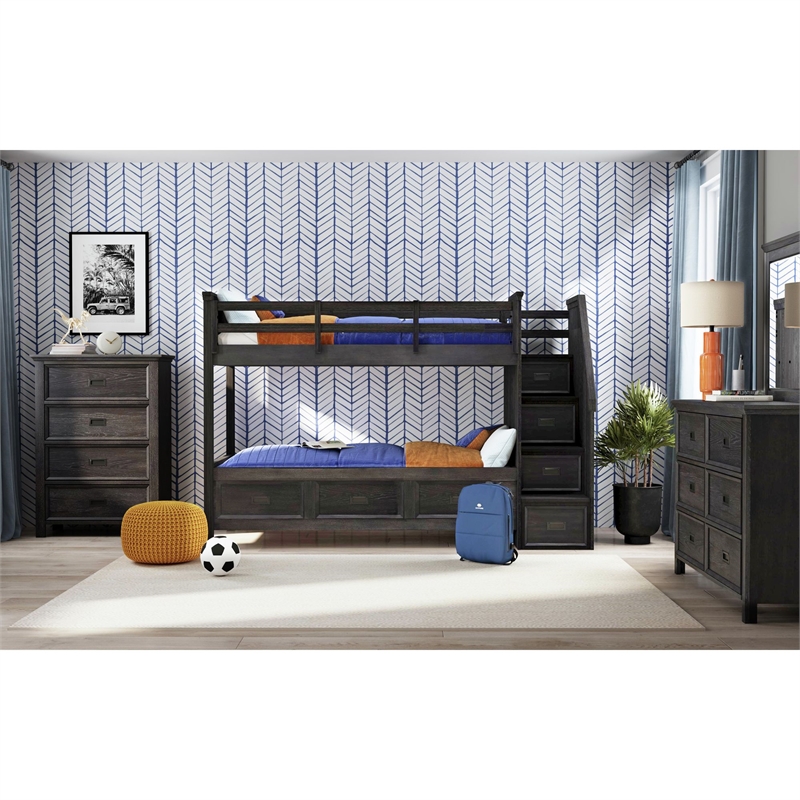 Brooklyn Kids 4-Drawer Chest in Charcoal