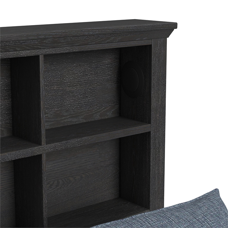 Brooklyn Kids Full Bookcase 3PC Bedroom Set in Charcoal