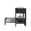 Brooklyn Kids Twin Over Full Loft with Ladder and Desk with Speaker in Charcoal
