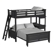 Brooklyn Kids Twin Over Full Loft with Ladder and Desk with Speaker in Charcoal