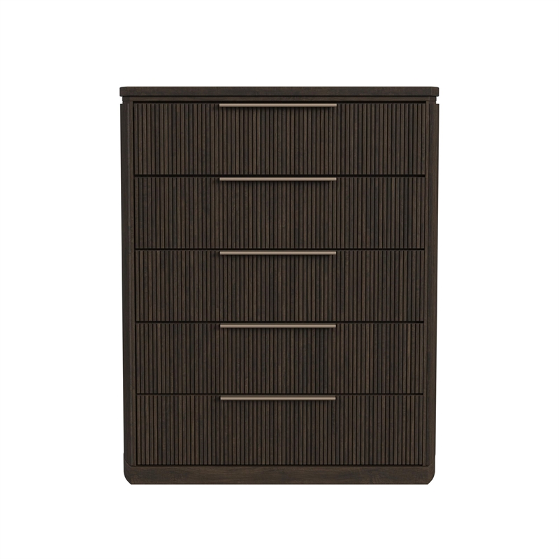 Picket House Furnishings Sutton 5-Drawer Chest in Dark Brown
