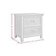 Brooklyn Kids 2-Drawer Nightstand with USB in White