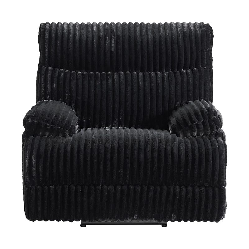 Picket House Furnishings Merrick Motion Recliner in Masis Black