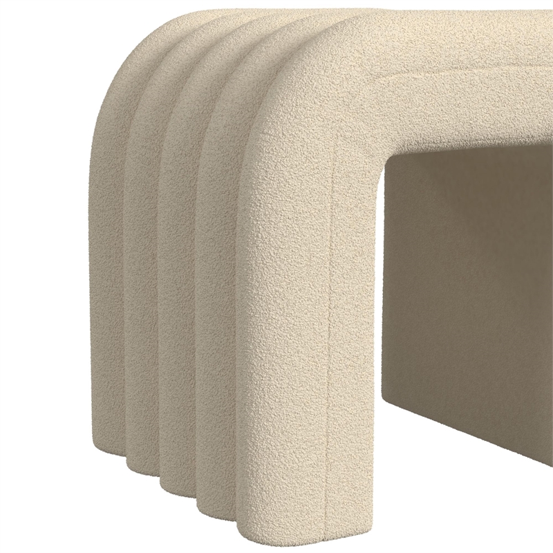 Picket House Furnishings Canyon Bench With 2 Stools in Ching Cream