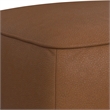 Picket House Furnishings Fate Ottoman with Wood Base in Pebble Tan