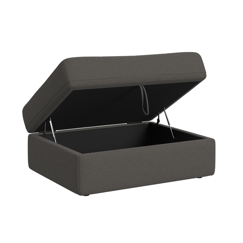 Picket House Furnishings Harleigh Storage Ottoman in Palmer Plus Ash