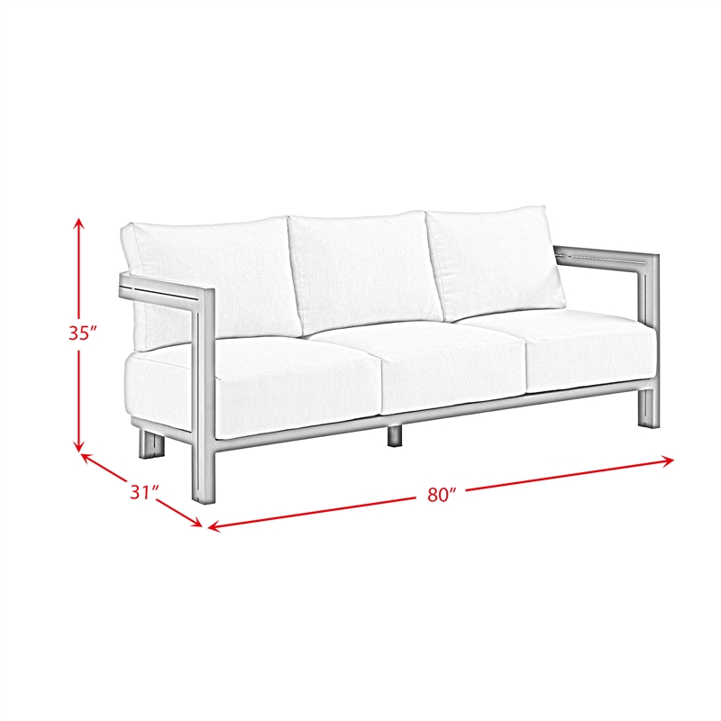 Picket House Furnishings Fresca Sofa - Dark Grey and Olefin Beige with 2 Pillows