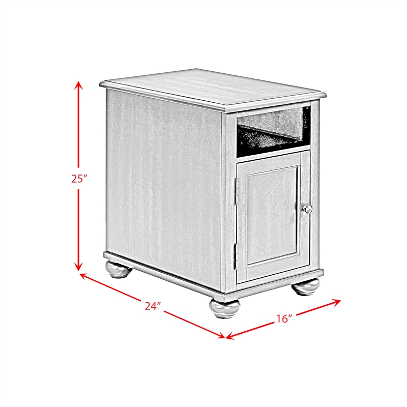 Picket House Furnishings Chad Chairside Table with USB in Cherry