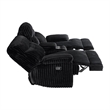 Picket House Furnishings Merrick Motion Loveseat with Console in Masis Black