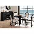 Picket House Furnishings Woodridge  Round Dining Table in Black with Grain