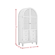 Picket House Furnishings Beth Display Cabinet in Brown Oak