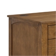 Picket House Furnishings Beth Half Pedestal Desk with Power/USB in Brown Oak