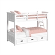Brooklyn Kids Twin Over Twin Bunk with Ladder & Trundle 3PC Bedroom Set in White