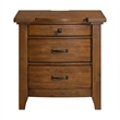 Joseph 3-Drawer Nightstand with USB and Power in Chestnut