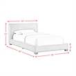 Natalie Twin Upholstered Velvet Bed in Gray