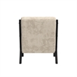 Freya Chair with kidney pillow in Langley Cream and Brushed Espresso Finish