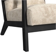 Freya Chair with kidney pillow in Langley Cream and Brushed Espresso Finish