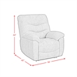 Reign P3 Recliner W/Heat Massage zero gravity memory foam in Sefi Puppy