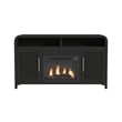 Woodridge Complete Fireplace Cabinet in Black with Grain - Single Pack