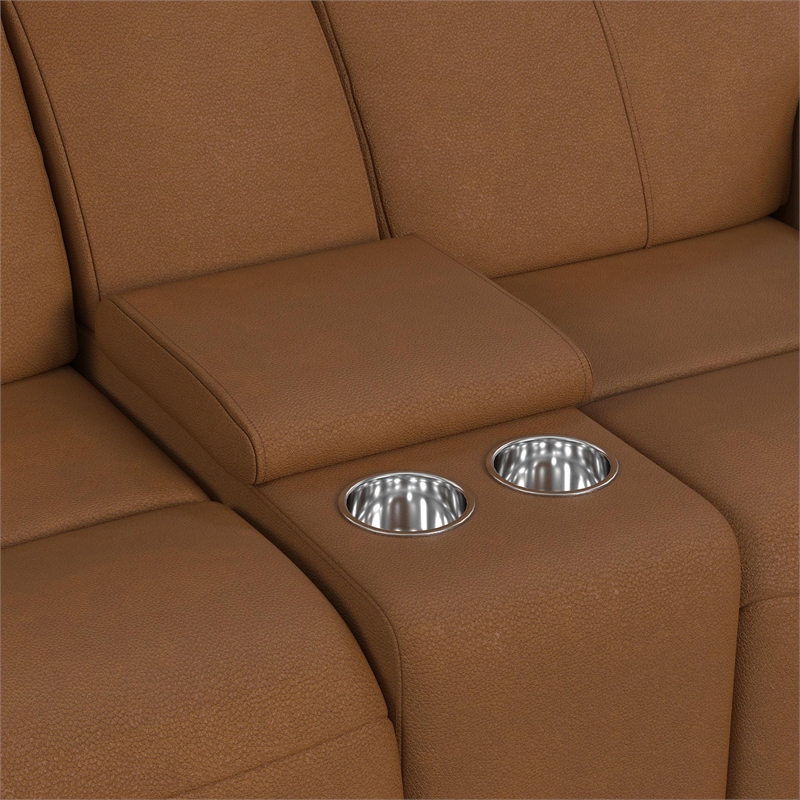 Walker 3PC Living Room Set in Aline Butternut Sofa Loveseat and Recliner