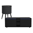 Nebula 2PCSmart Occasional Table Set in Black Smart Coffee RoundSmart End Tables