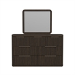 Picket House Furnishings Sutton Dresser and Mirror Set in Dark Brown
