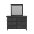 Picket House Furnishings Brooklyn Kids Dresser and Mirror Set in Charcoal