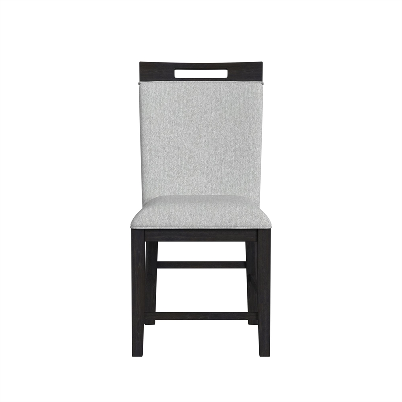 Pinnacle Counter Side Chair with Light Grey Fabric in Charcoal (2 Per Carton)