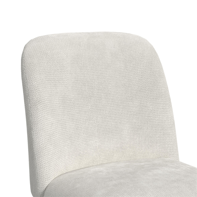 Sutton Dining Side Chair with White Fabric in Dark Brown (2 Per Carton)