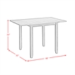 Alexa  3PC Dining Set with Drop Leaf Table in Espresso