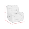 Picket House Furnishings Roy P3 Recliner zero gravity memory foam in Bama Toast
