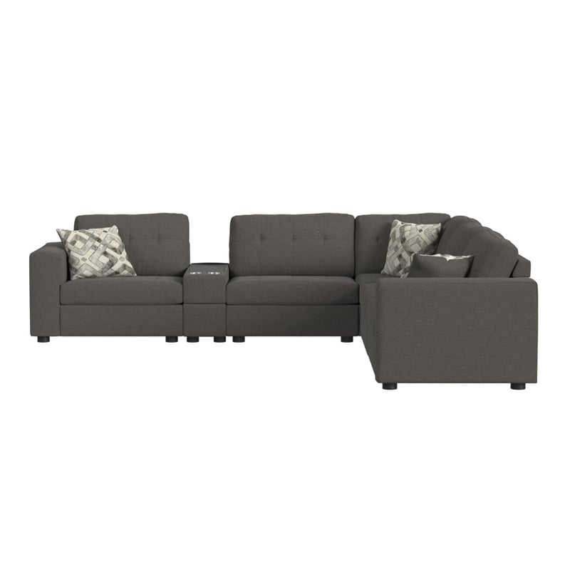 Harleigh 7PC Living Room Set in Palmer Plus Ash