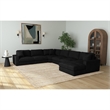 Mesa 6PC Sectional Set with RHF Chaise in Steno Black