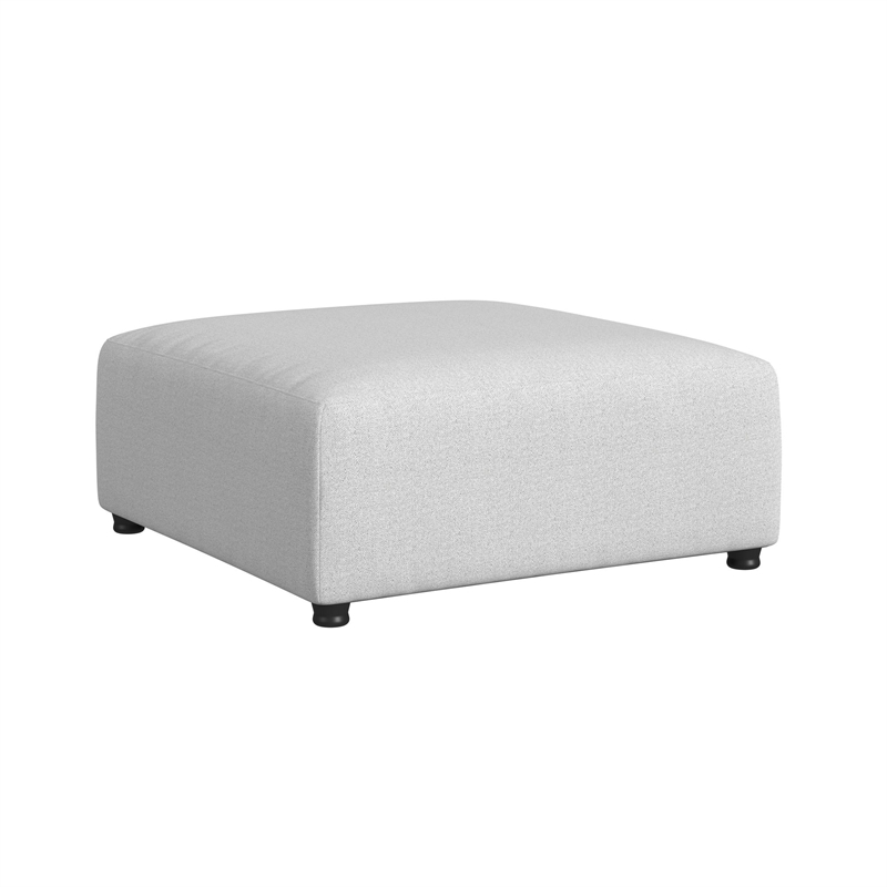 Picket House Furnishings Frida 5PC Modular Set in Olefin Beige with Ottoman
