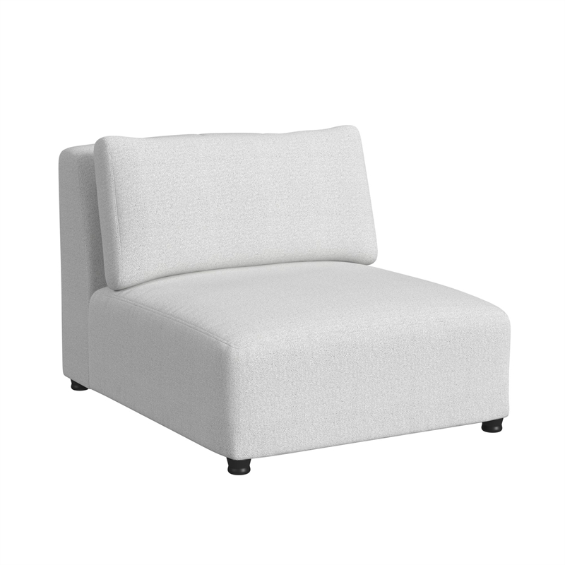Picket House Furnishings Frida 5PC Modular Set in Olefin Beige with Ottoman