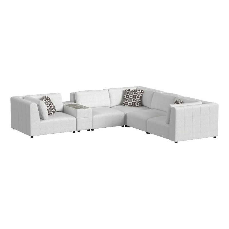 Picket House Furnishings Frida 6PC Modular Set in Olefin Beige