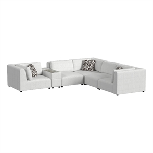 Picket House Furnishings Frida 6PC Modular Set in Olefin Beige