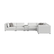 Picket House Furnishings Frida 7PC Modular Set in Olefin Beige with Pillows